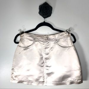 Vintage Betsey Johnson Silver Mini Skirt sz Med